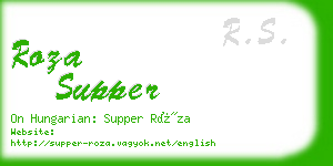 roza supper business card